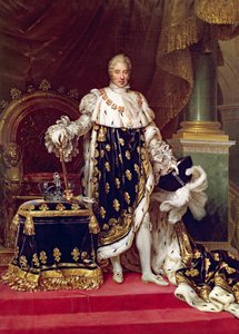 Portret van Karel X (1757-1836) in kroningsgewaden, 1827